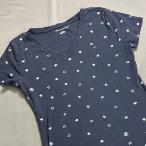 Tommy Hilfiger Women's Dark Blue Star Tee 100% cotton Size M